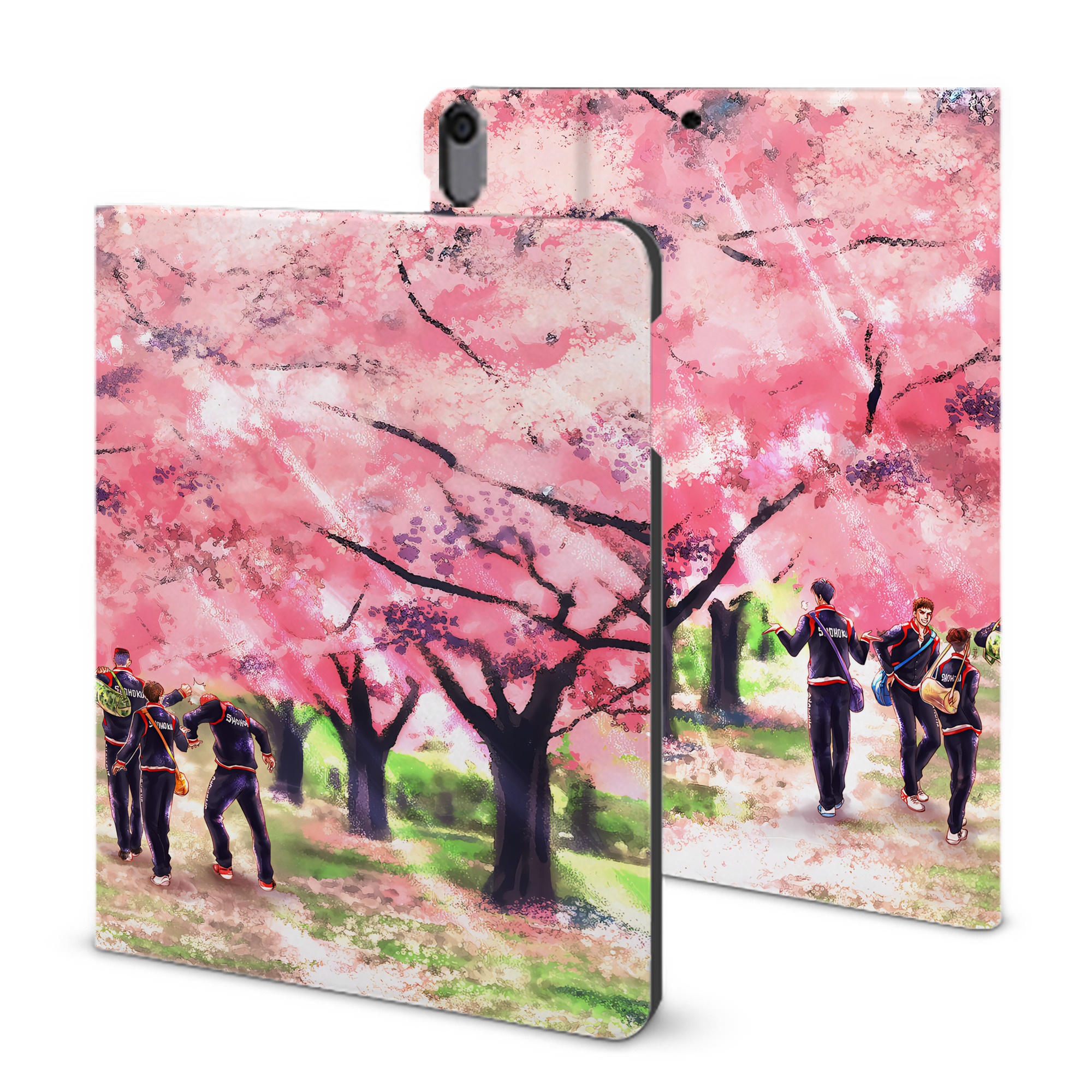 （画像用） SLAM DUNK／スラムダンク IPad ケース ブック型 PUレザー TPU 耐衝撃 軽量 薄型 ペン収納なし 全面保護 IPad 各モデル対応